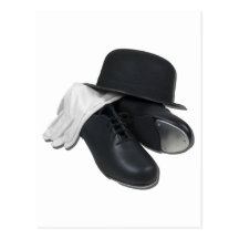TapShoesBowlerGloves012511 Carte Postale