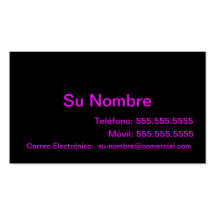 Tarjeta Comercial - Negra y rosa Cartes De Visite Personnelles