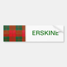 TARTAN DE FAMILLE D'ERSKINE ADHÉSIF POUR VOITURE