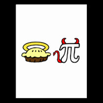 Tarte et diable pi d'ange cartes postales