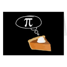 Tarte pensant à pi cartes de vœux