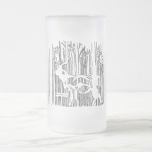 Tasse 16oz givrée par cerfs communs de queue blanc