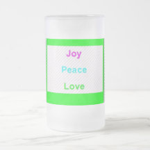 Tasse à la mode en verre givré de hanche d'amour d