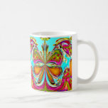 Tasse abstraite de cirque de papillon