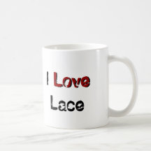 Tasse aime dentelle de fonctionnaire "je"