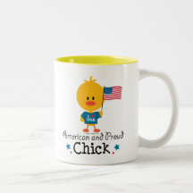 Tasse américaine et fière de poussin