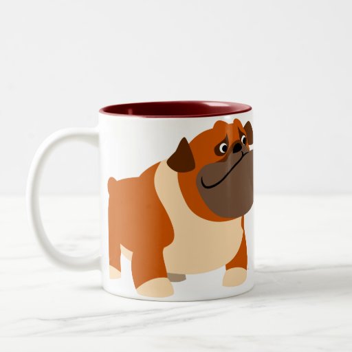 Tasse anglaise mignonne de bouledogue