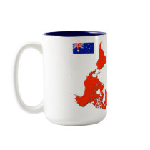 Tasse australienne de carte du monde