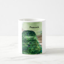 Tasse avec la queue de paon