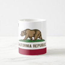 Tasse avec le drapeau de l'état de la Californie -