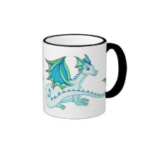 Tasse bleue de dragon de glace