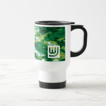 Tasse bleue de Grn de voyage de WJ Wtr