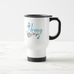 Tasse (bleue) de voyage d'épouse d'armée