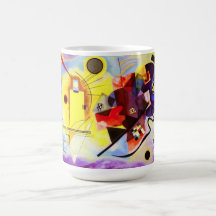 Tasse bleue rouge jaune de Kandinsky