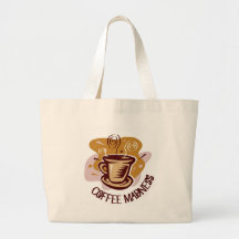 Tasse chaude de cuisson à la vapeur drôle indiquan sac en toile