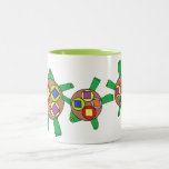tasse colorée de tortues de natation tasses