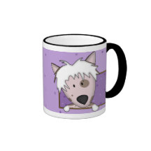 Tasse crêtée chinoise encadrée de bande dessinée