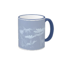 Tasse d'art de stylo de graphite de fleur de margu