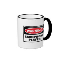 Tasse d'avertissement de JOUEUR de SAXOPHONE