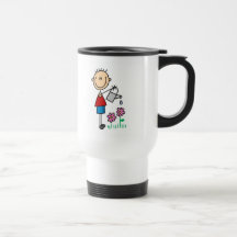 Tasse de arrosage de fleurs de garçon