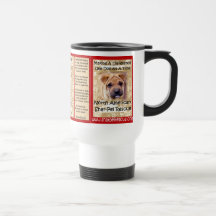 Tasse de banlieusard de délivrance de Shar-pei de 