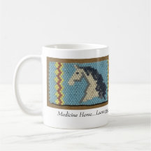 Tasse de Beadwork de cheval de médecine