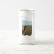 Tasse de bière de photo de kangourou