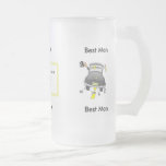 Tasse de bière en verre de noce