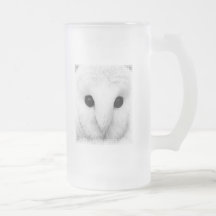 Tasse de bière givrée par hibou de Milou