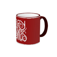 Tasse de blanc de Joyeux Noël