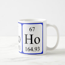 Tasse de blanc de l'élément 67 - holmium