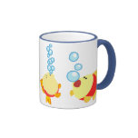 Tasse de bouillonnement mignonne de poissons de ba tasses
