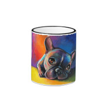 Tasse de bouledogue français mignonne