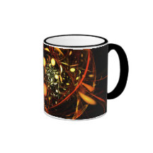 Tasse de café abstraite de battement de coeur
