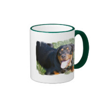 Tasse de café amicale de rottweiler