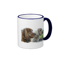 Tasse de café anglaise de cocker