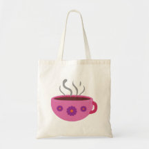 Tasse de café chaude sac en toile
