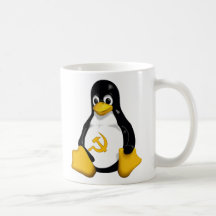 Tasse de café communiste de pingouin (Linux)