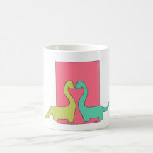 Tasse de café d'amour de brontosaure