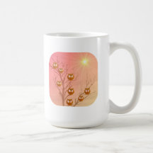 Tasse de café d'arbre de hibou