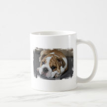 Tasse de café de bouledogue de sommeil