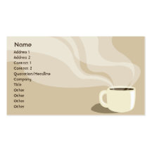 Tasse de café de Brown - affaires Modèle De Carte De Visite