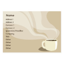 Tasse de café de Brown - potelée Modèle De Carte De Visite