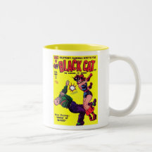 Tasse de café de chat noir