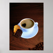 Tasse de café de coeur - affiche
