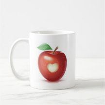 Tasse de café de coeur d'Apple