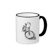 Tasse de café de Dawing de vélo