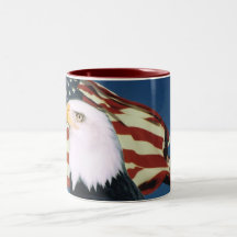 Tasse de café de drapeau américain d'Eagle