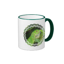 Tasse de café de lézard vert
