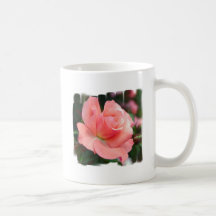Tasse de café de rose de rose